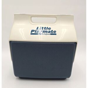 Vintage‎ Playmate Cooler by Igloo Blue White With Push Button 1991